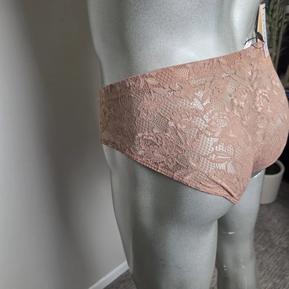 Cosabella‎ Never Say Never Mens Lace Briefs Taupe Floral Low Rise Underwear NEW